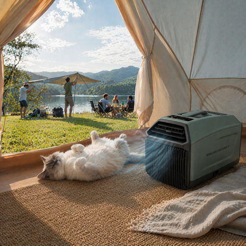 Portable Camping Air Conditioner – Compressor Cooling for Tents, Vans & Pet Spaces